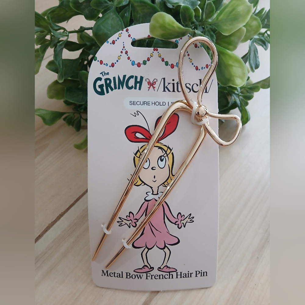 NWT Kitsch Gold Metal Bow French  Hair Pin Adorable At Any Age!
